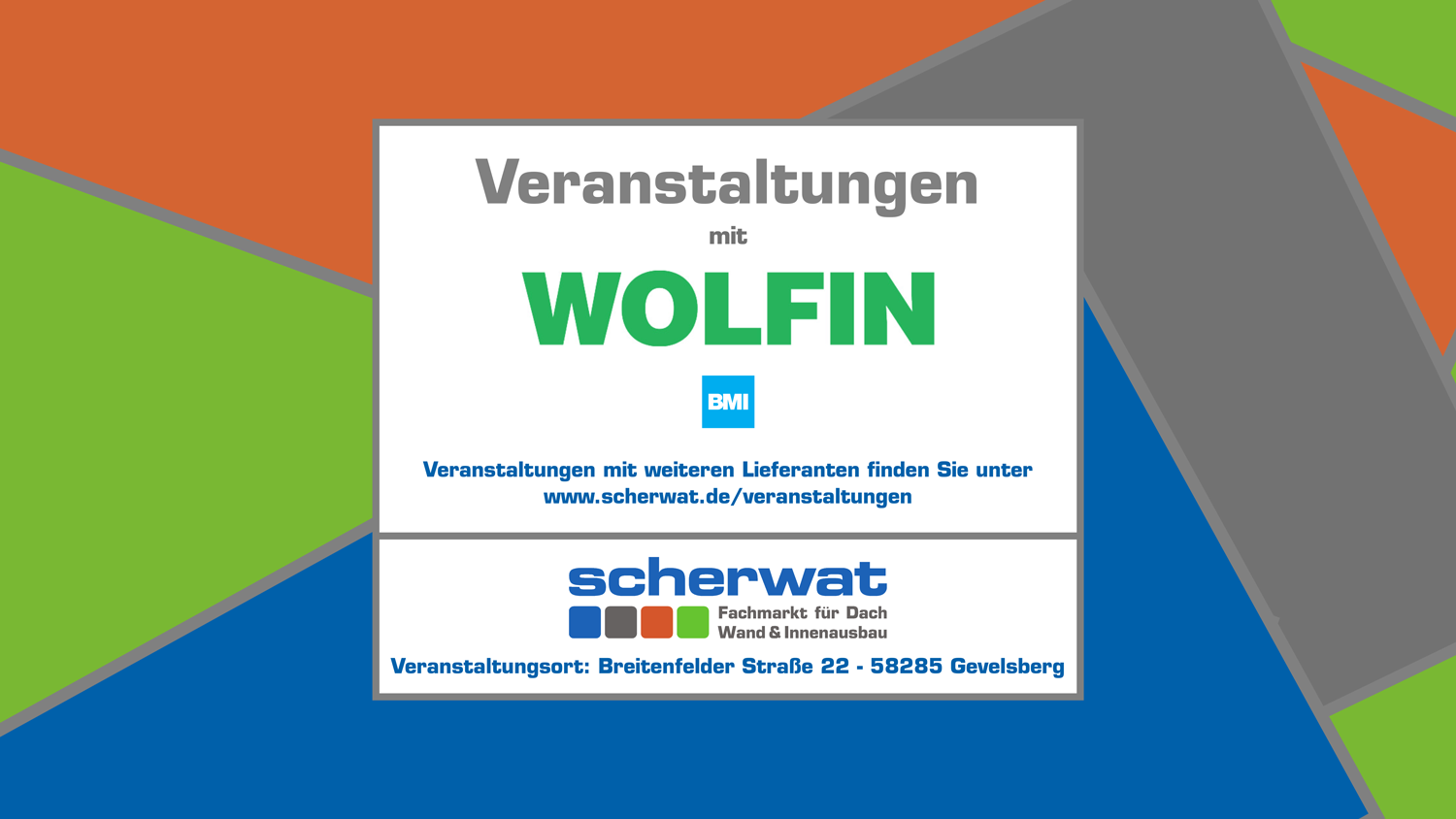 Veranstaltungen mit Wolfin bei Firma-Scherwat in Gevelsberg
