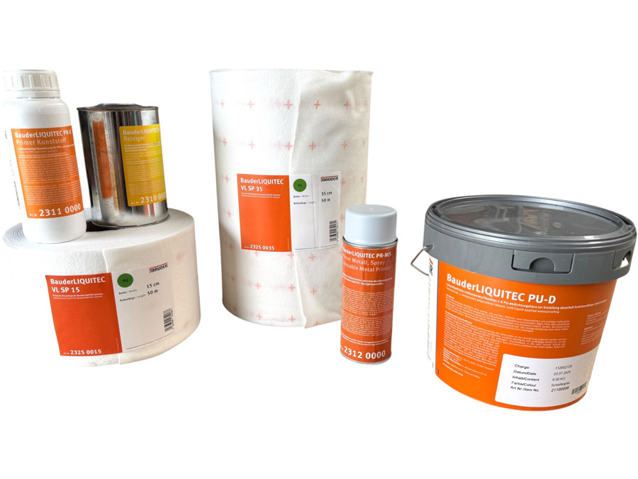 Bauder Flüssigkunststoff BauderLIQUITEC PU-Detail mit Primer und Vlies